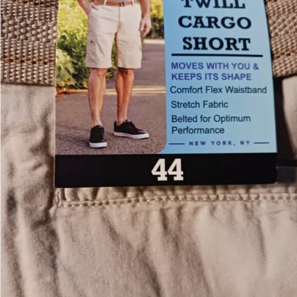 Iron Co. Shorts Men’s size 44 Tan Belted Stretch Twill Cargo Outdoor NEW - Picture 7 of 9